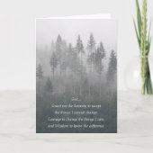 Serenity Prayer Misty Forest Photo Blank Kaart (Voorkant)