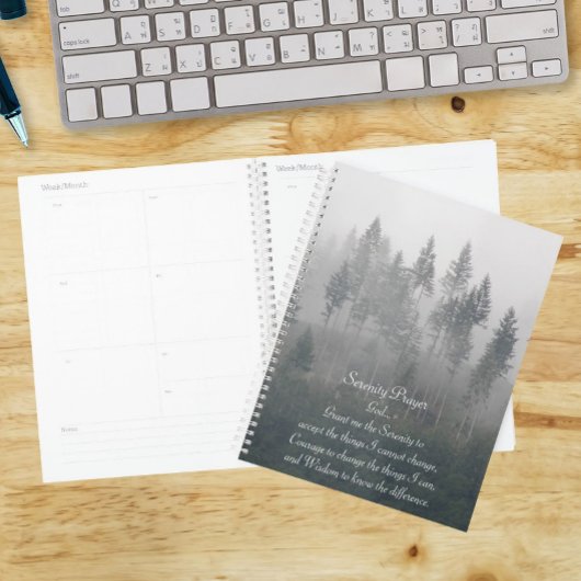 Serenity Prayer Misty Forest Photo Planner