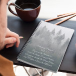 Serenity Prayer Misty Forest Photo Planner<br><div class="desc">This monthly/weekly calendar planner keeps all your up-coming activities and schedules organized in one,  handy place and features the photo image of a misty and foggy,  evergreen forest along with the words of the inspirational Serenity Prayer. Select your planner style and wire color.</div>
