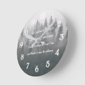 Serenity Prayer Misty Forest Ronde Klok (Hoek)
