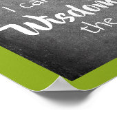 Serenity Prayer Modern Green Chalkboard Poster (Hoek)