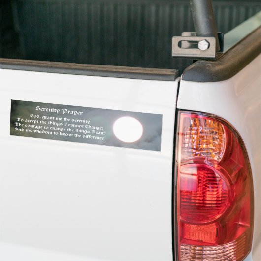 Serenity Prayer Moon Inspirerend Bumpersticker (Op Truck)