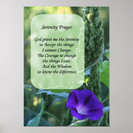 Serenity Prayer Morning Glory Inspirerend Poster