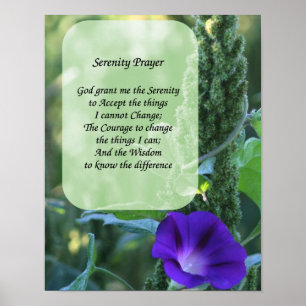 Serenity Prayer Morning Glory Inspirerend Poster