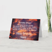 Serenity Prayer Morning Sky Aangepaste verjaardag Kaart (Voorkant)