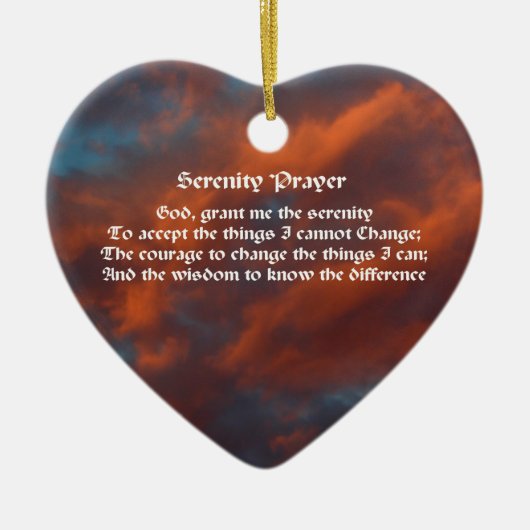 Serenity Prayer Morning Sky Inspirerend Keramisch Ornament (Voorkant)