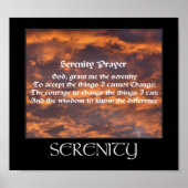 Serenity Prayer Morning Sky Inspirerend Poster (Voorkant)