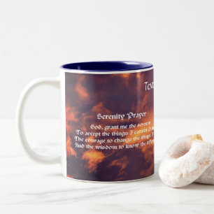 Serenity Prayer Morning Sky Inspirerend Tweekleurige Koffiemok