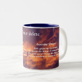 Serenity Prayer Morning Sky Inspirerend Tweekleurige Koffiemok (Voorkant rechts)