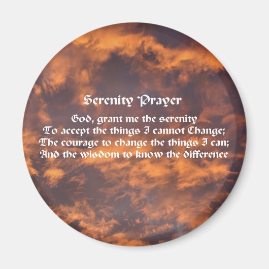 Serenity Prayer Morning Sky Magneet (Voorkant)