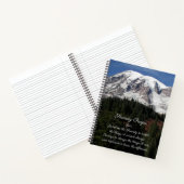 Serenity Prayer Mount Rainier Foto Notitieboek (Binnen)