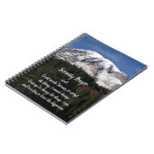 Serenity Prayer Mount Rainier Foto Notitieboek (Linkerzijde)