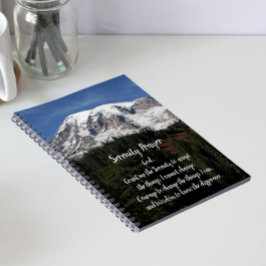 Serenity Prayer Mount Rainier Foto Notitieboek