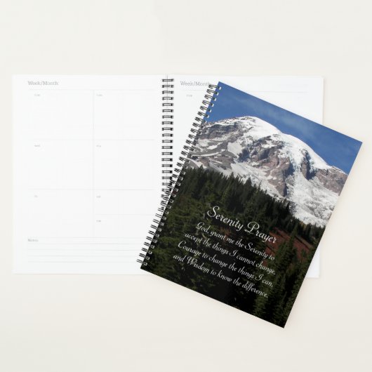Serenity Prayer Mount Rainier Landschap Planner (Display)