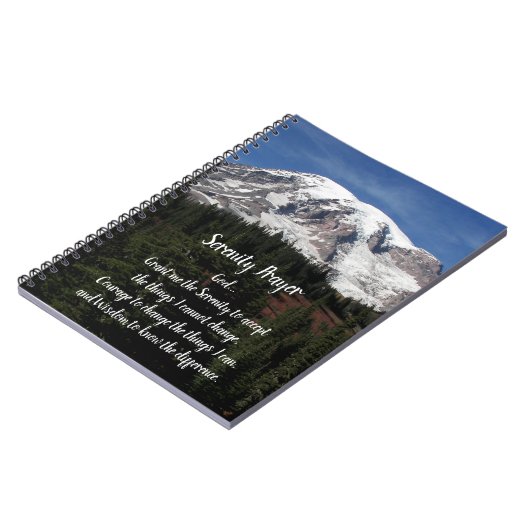 Serenity Prayer Mount Rainier Photo Notitieboek (Linkerzijde)