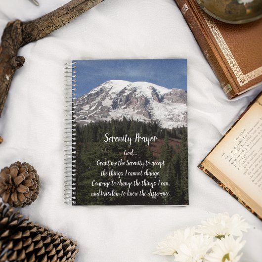 Serenity Prayer Mount Rainier Photo Notitieboek