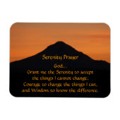 Serenity Prayer Mountain Sunset Landschap Magneet (Horizontaal)