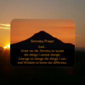 Serenity Prayer Mountain Sunset Landschap Magneet