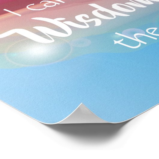 Serenity Prayer Mountain Sunset Sunrise Muur Poster (Hoek)