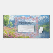 Serenity Prayer Mountain View With Wildflowers Bureaumat (Keyboard & Muis)
