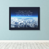 Serenity Prayer & Mountains Wrapped Canvas (Insitu (Houten vloer))