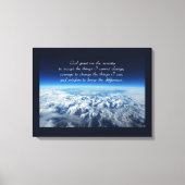Serenity Prayer & Mountains Wrapped Canvas (Voorkant)