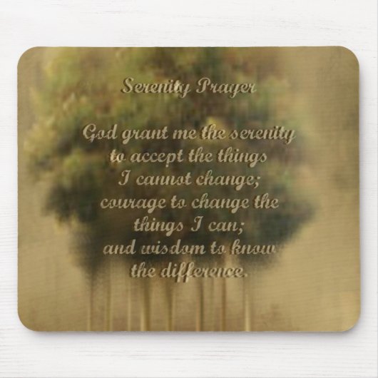 Serenity Prayer Mousepad Muismat (Voorkant)