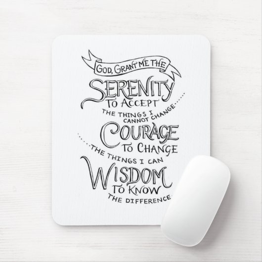 Serenity Prayer Mousepad Muismat (Met muis)