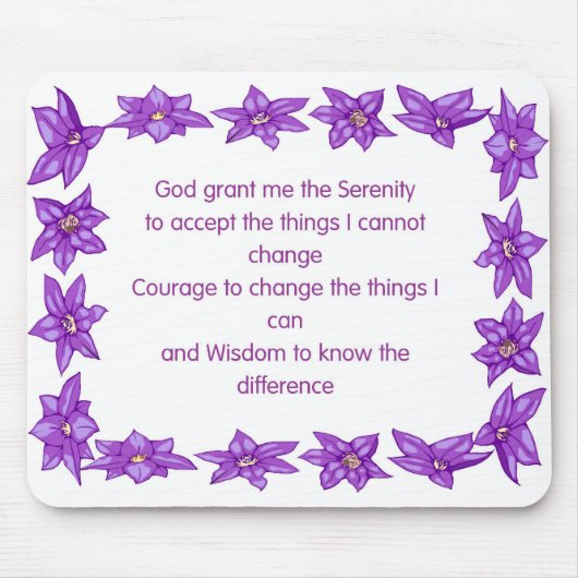 Serenity Prayer Muismat (Voorkant)