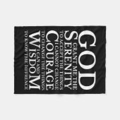 Serenity Prayer Na Aa Sober Recovery  Fleece Deken (Voorkant (Horizontaal))