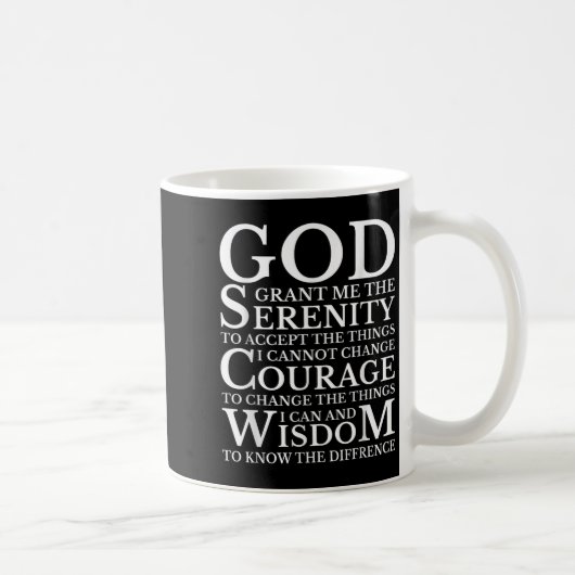 Serenity Prayer Na Aa Sober Recovery  Koffiemok (Rechts)