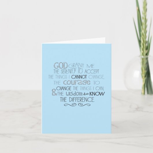 Serenity Prayer Notecards Kaart (Voorkant)