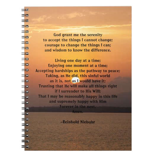 Serenity Prayer Notitieboek (Voorkant)