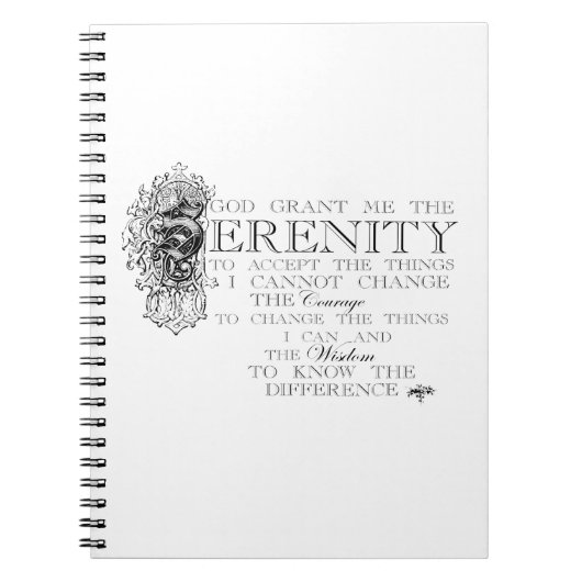 Serenity Prayer Notitieboek (Voorkant)