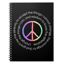 Serenity Prayer Notitieboek tijdschrift Sober Life