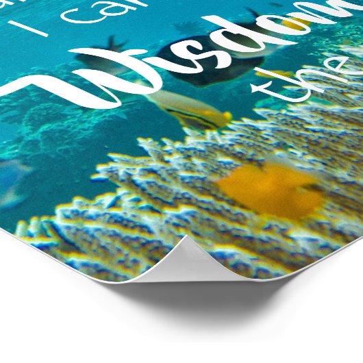 Serenity Prayer Ocean Fish Meditatie Poster (Hoek)