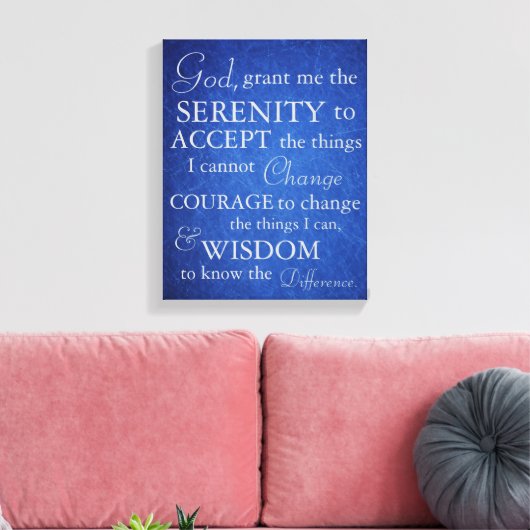 Serenity Prayer op Canvas (Insitu (Woonkamer))