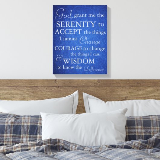 Serenity Prayer op Canvas (Insitu (Slaapkamer))