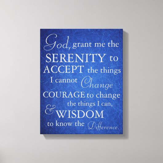 Serenity Prayer op Canvas (Voorkant)