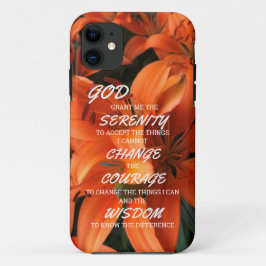 Serenity Prayer Oranje Bloemenfotografie Case-Mate iPhone Case