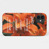 Serenity Prayer Oranje Bloemenfotografie Case-Mate iPhone Case (Achterkant (horizontaal))