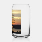 Serenity Prayer Oranje Seascape Sunset Blikvorm Glas (Links)