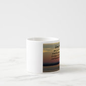 Serenity Prayer Oranje Seascape Sunset Espresso Kop (Voorkant)