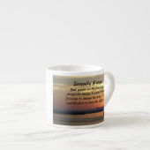Serenity Prayer Oranje Seascape Sunset Espresso Kop (Voorkant rechts)