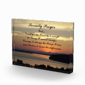 Serenity Prayer Oranje Seascape Sunset Fotoblokken (Rechts)