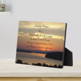 Serenity Prayer Oranje Seascape Sunset Fotoplaat
