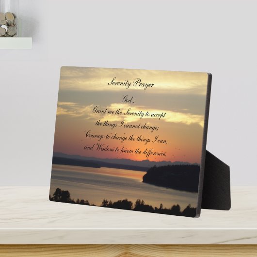 Serenity Prayer Oranje Seascape Sunset Fotoplaat