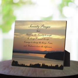 Serenity Prayer Oranje Seascape Sunset Fotoplaat