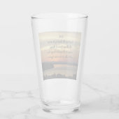 Serenity Prayer Oranje Seascape Sunset Glas (Achterkant)