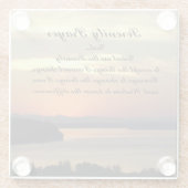 Serenity Prayer Oranje Seascape Sunset Glazen Onderzetter (Achterkant)